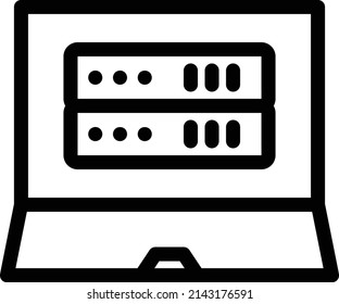 server vector thin line icon