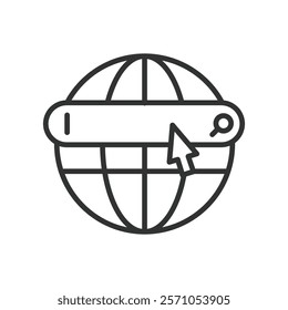 Server web, icon in line design. Servers web, web server, hosting server, internet servers, servers management, servers hosting on white background vector. Server web editable stroke icon