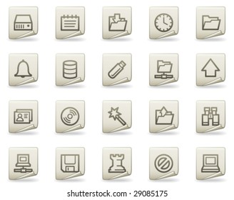 Server web icons, document series