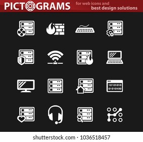 Server web icons for user interface design