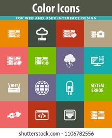 Server web icons for user interface design