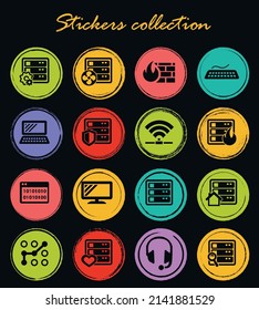 Server web icons for user interface design