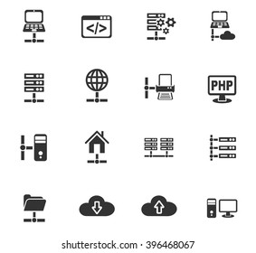 server web icons for user interface design