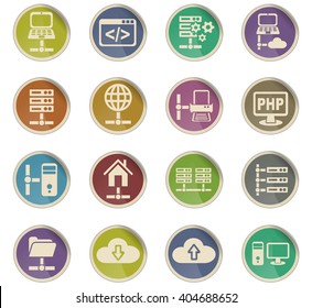 server web icons for user interface design