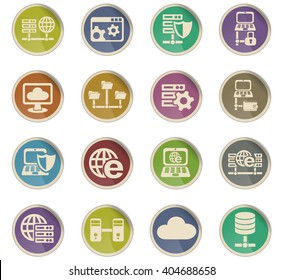 server web icons for user interface design