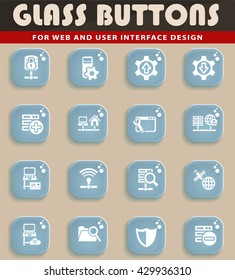 server web icons for user interface design