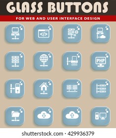 server web icons for user interface design