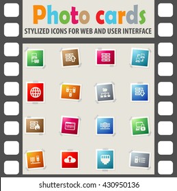 server web icons for user interface design