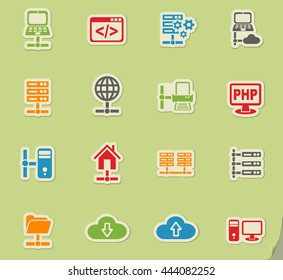server web icons for user interface design