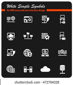 server web icons for user interface design