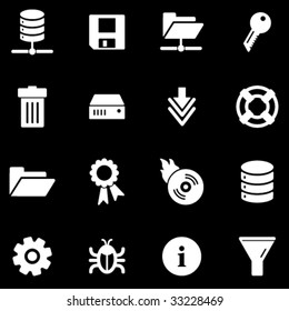 Server white web icons