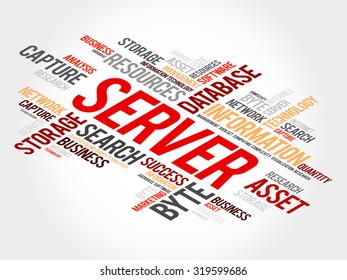 Server word cloud, business concept