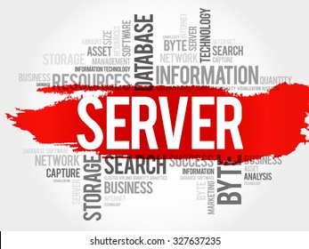 Server word cloud, business concept