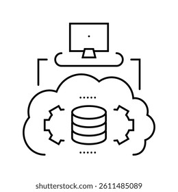 serverless architecture software line icon vector. serverless architecture software sign. isolated contour symbol black illustration