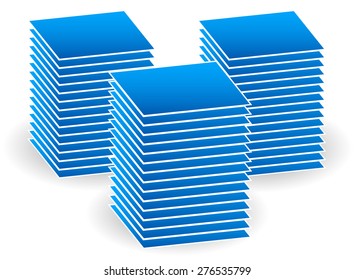 Servers or buildings, complex abstract vector