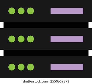 Servers Database Network Icon Vector Flat Illustration