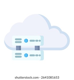 Servers flat color icon. Simple vector icon design in flat color style. Editable vector format