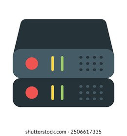 Servers Flat Icon Design For Personal nad Commercial Use