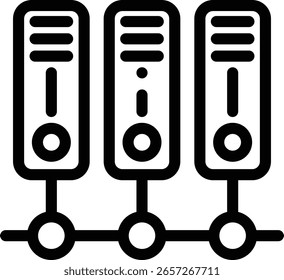 servers icon. Thin Linear Style Design Isolated On White Background