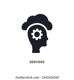 servers isolated icon. simple element illustration from artificial intelligence concept icons. servers editable logo sign symbol design on white background. can be use for web and mobile