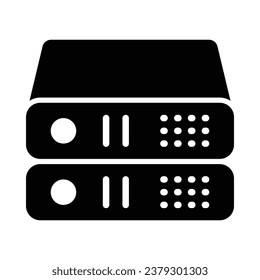 Servers Vector Glyph Icon For Personal And Commercial Use.
