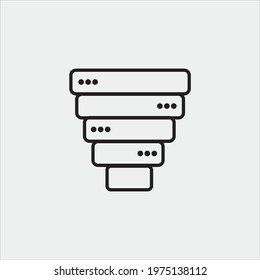 Servers vector icon illustration sign