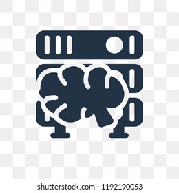 Servers vector icon isolated on transparent background, Servers transparency concept can be used web and mobile