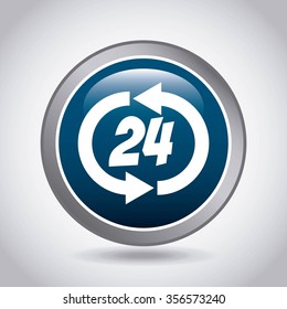service 24 hours design, vector illustration eps10 graphic 
