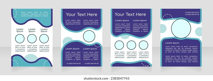 Service advantages presentation blank brochure layout design. Vertical poster template set with empty copy space for text. Premade corporate reports collection. Editable flyer paper pages