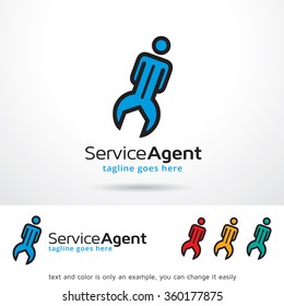 Service Agent Logo Template Design Vector