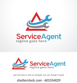 Service Agent Logo Template Design Vector