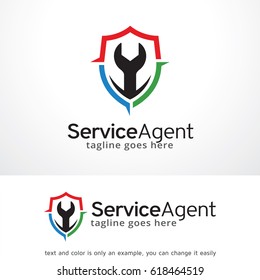 Service Agent Logo Template Design Vector, Emblem, Design Concept, Creative Symbol, Icon