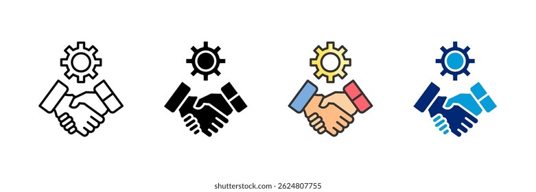 Service Agreement Icon Set Multiple Style Collection