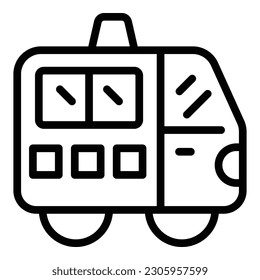 Service ambulance car icon outline vector. Rescue patient. Person patrol