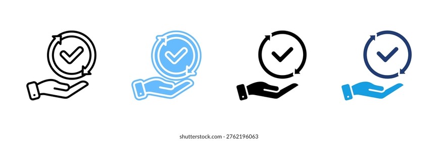 Service Availability icon set multiple style collection