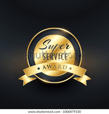 service award label design vector