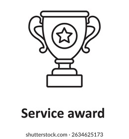 Service Award:Vektorsymbol, das leicht geändert oder bearbeitet werden kann
