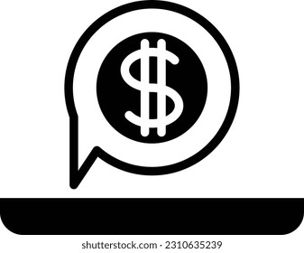Servicio. Ilustración vectorial del icono de la consulta de saldo