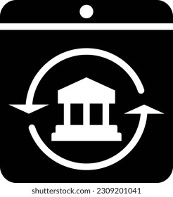 Servicio. Ilustración vectorial de icono Transferencia Bancaria