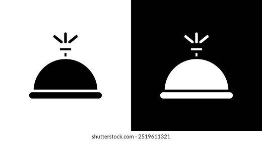 Service bell icon linear logo isolated