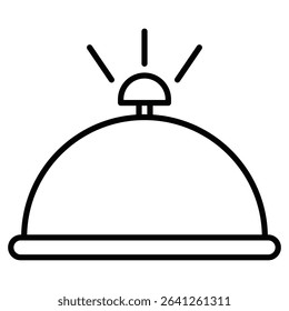 Service bell icon simple flat icon vector symbol