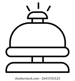 Service bell icon Thin line vector design