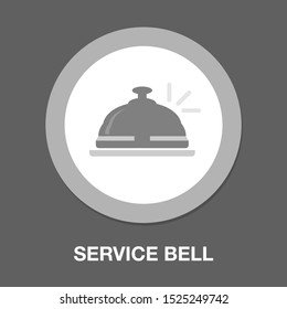 Service bell icon, vector sign, pictogram isolated on white. Symbol, logo illustration. Editable icon. Pixel perfect vector graphics