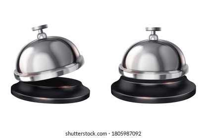 Service bell isolated on white background, 3d illustration