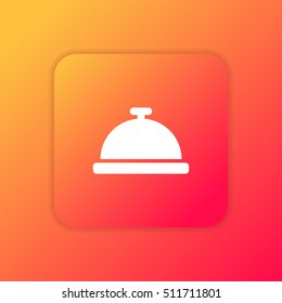 Service Bell orange bright app ui/ux Icon / Logo design