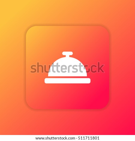 Service Bell orange bright app ui/ux Icon / Logo design