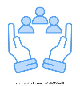 Service Blue Icon Element For Design