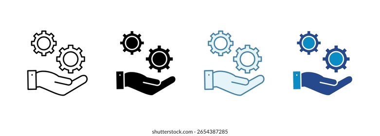 Conjunto de ícones de Service Branding para coleção de vários estilos