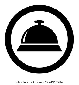 Service, call reception icon, vector illustration.
