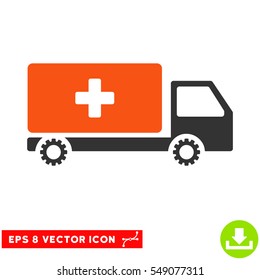 Service Car EPS vector icon. Illustration style is flat iconic bicolor orange and gray symbol on white background.